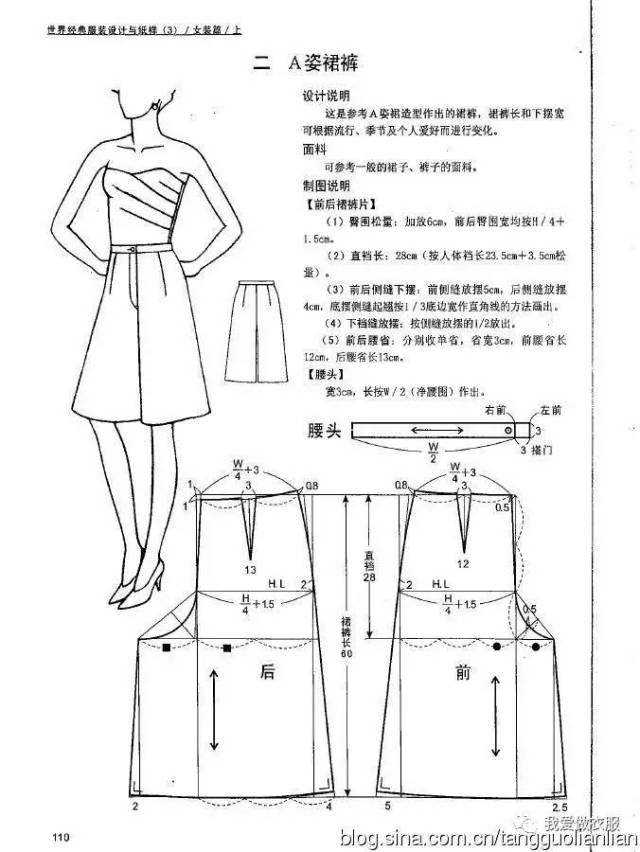 夏季超多款裙裤裁剪图