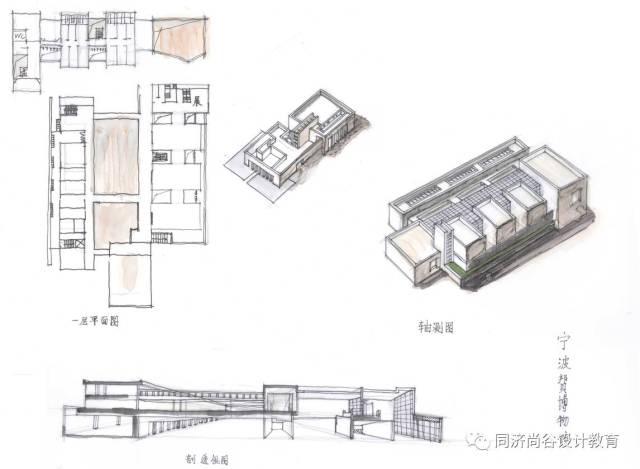 尚谷一周抄绘 | 宁波帮博物馆抄绘评图