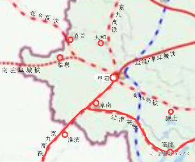 阜南-霍邱-寿县-淮南-蚌埠-五河-淮安,皖北新建里程260km,总线路458km