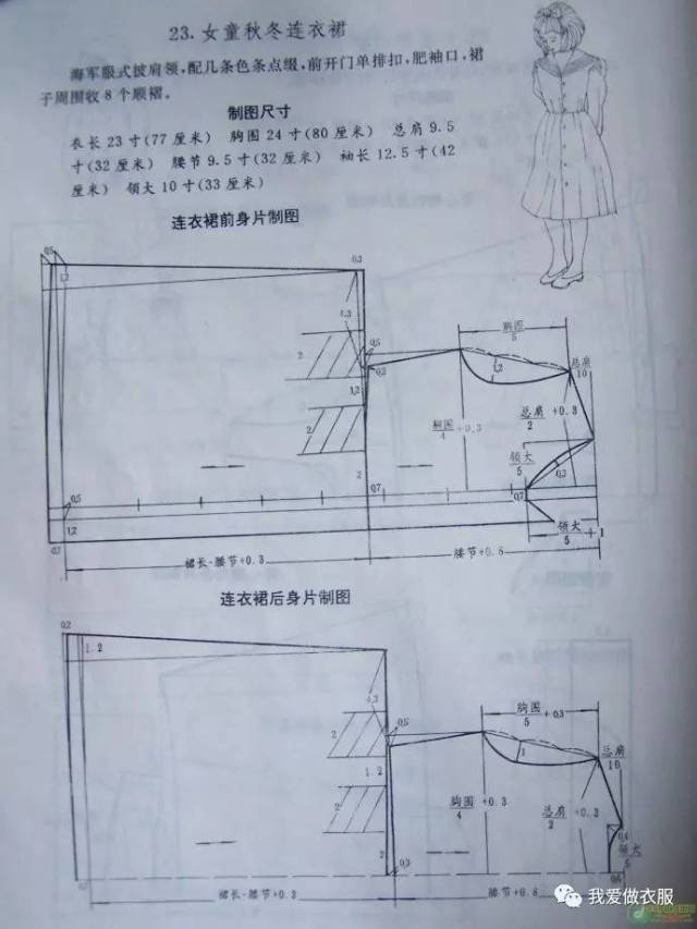 超多儿童多款上衣裙子公式裁剪图(三,快点收藏起来!