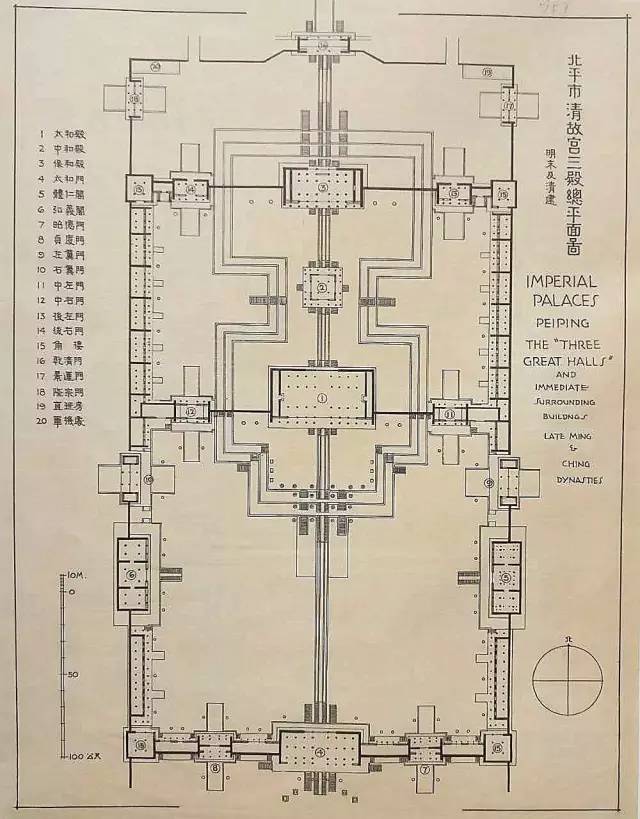 箱内格局同寿字纹,梁思成手绘故宫三大殿线图神似