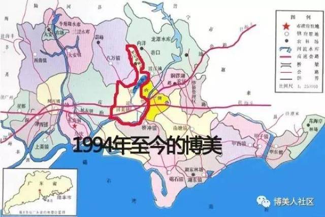 新中国建立初期 ▼ 从以上四个图 我们可以很清楚看到博美镇随着时间