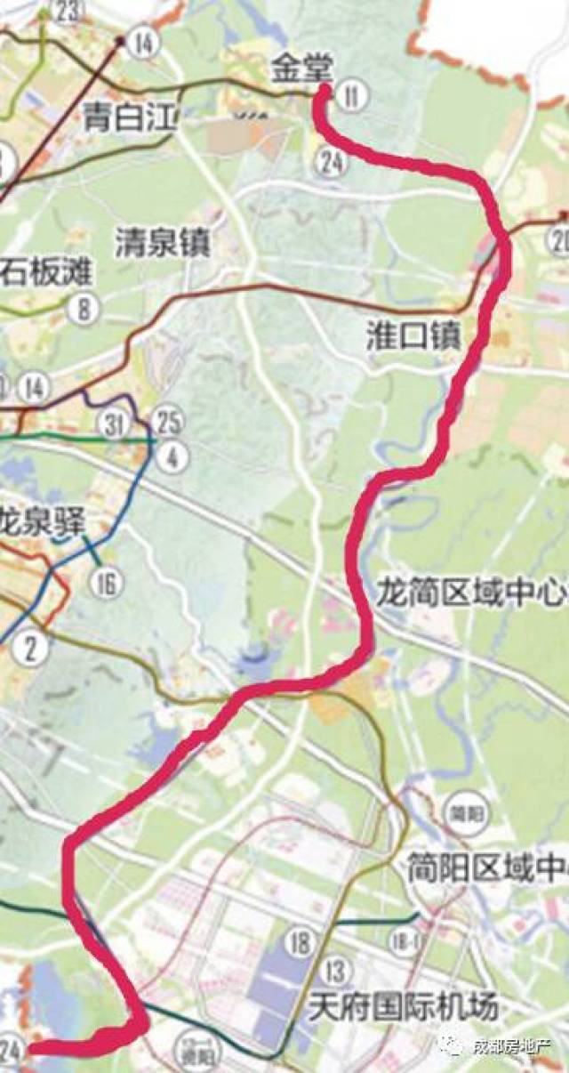 【交通】成都龙泉山以东 已规划5条轨道交通线路