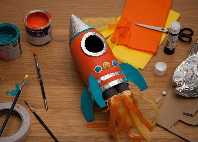 手工丨幼儿园小火箭制作教程