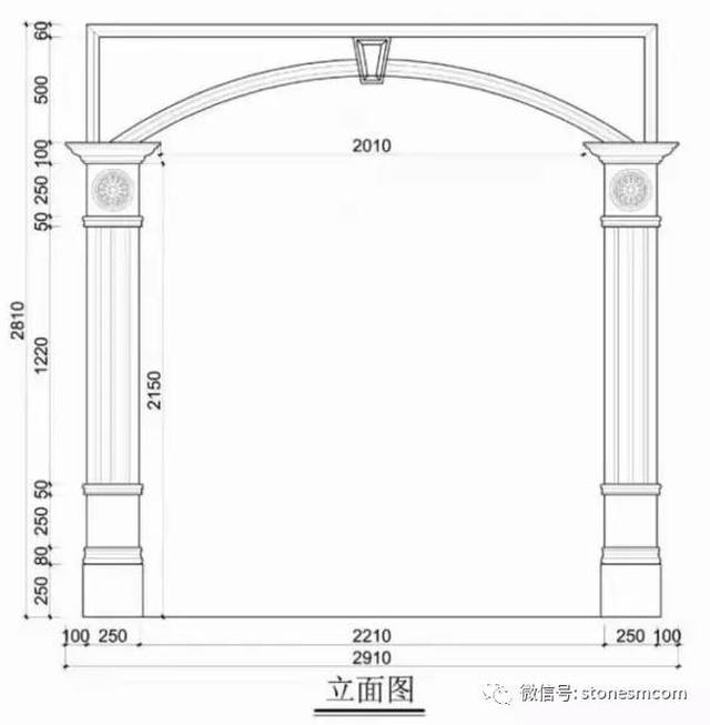 各种造型石材罗马柱场景图