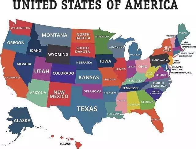 1首儿歌教你彻底记住美国50个州的英文名