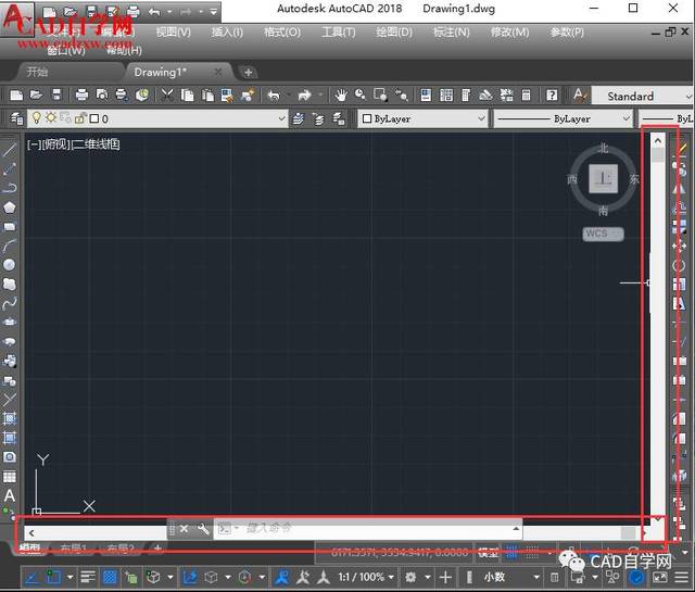 【cad2018实用技巧7】如何显示图形窗口中的滚动条?