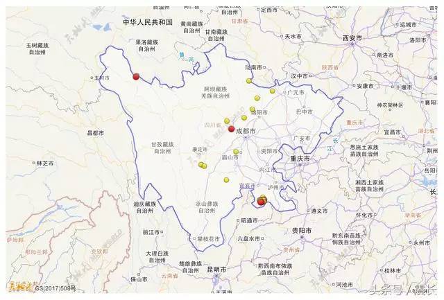 若按照地,市,州一级行政区统计的话,过去五年,四川地震活动前五名