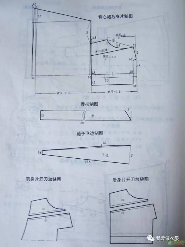 儿童多款上衣裙子公式裁剪图(五)