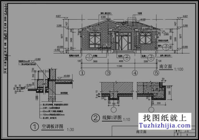 图纸详情介绍: 建筑层数:一层; 建筑占地面积:11.3m*8.