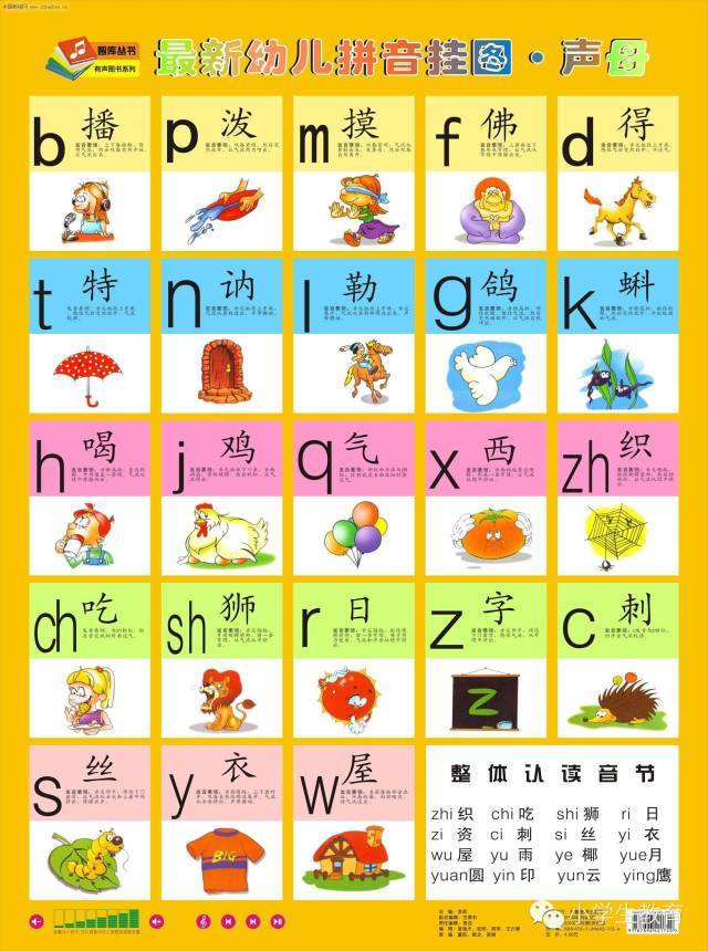 1,声母表(23个) b 播 p 泼 m 摸 f 佛 d