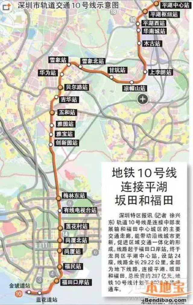 3,地铁10号线: 深圳地铁10号线属于深圳市轨道交通三期工程项目,南连