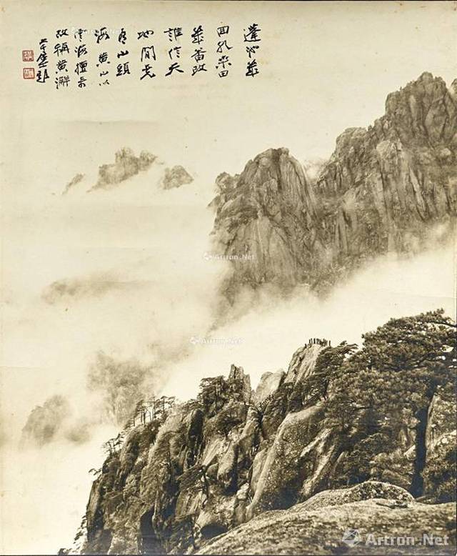 1989年所作的《湖山揽胜图》被认为是郎静山集锦摄影中最为精彩的一