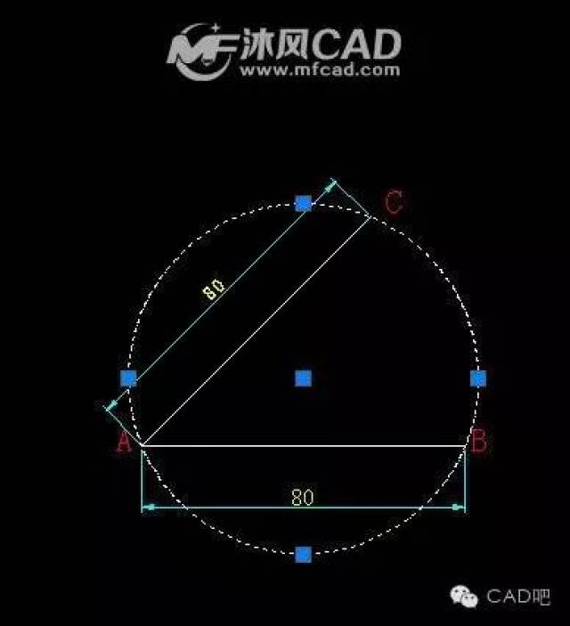 cad三点画圆的逆用