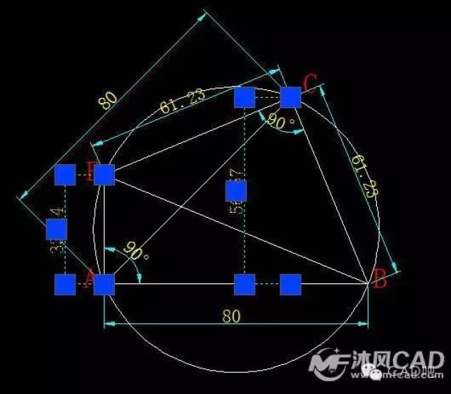 cad三点画圆的逆用