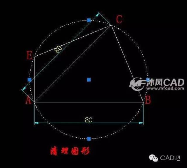 cad三点画圆的逆用