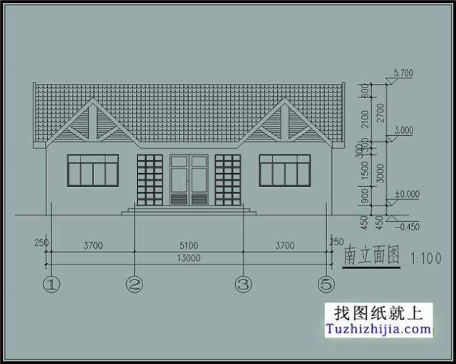 最新:农村一层房屋cad设计施工图,自建房首选!