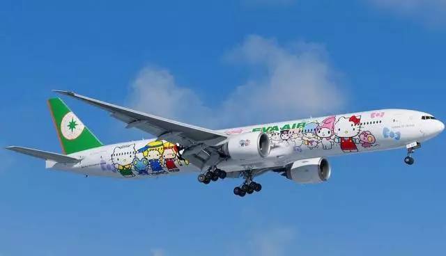 台湾长荣航空:hello kitty涂装