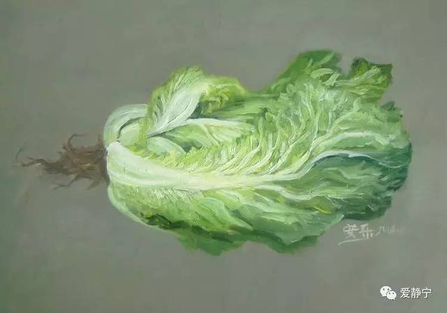 李安乐:《白菜》油画