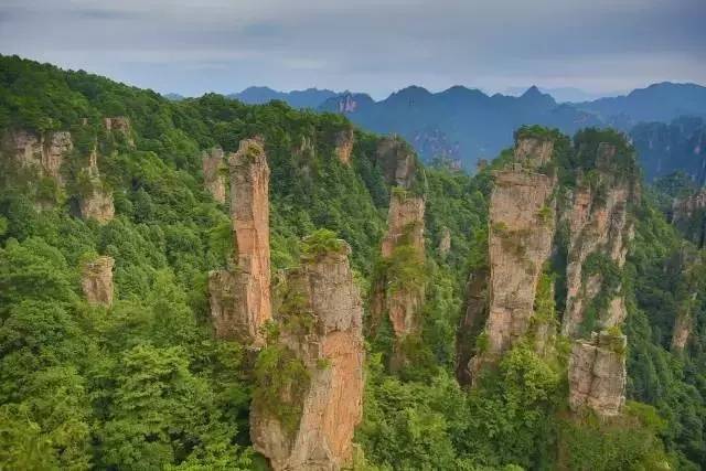 张家界奇特的峰林地貌和壮丽的喀斯特景观,使人倾倒,仿佛置身于仙山