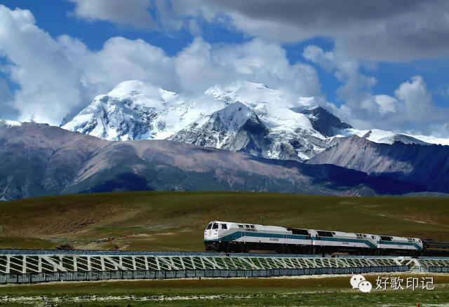 在青藏铁路通车10周年后的秋天,"好歌背后有故事"采风组踏着《坐上