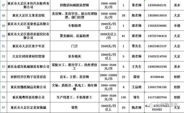 大足招聘信息_所有人. 第四期大足区招聘信息一览 第三批(2)