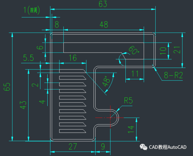 感兴趣的小伙伴可以自行练习一下 后期会推送详细教程 autocad制图