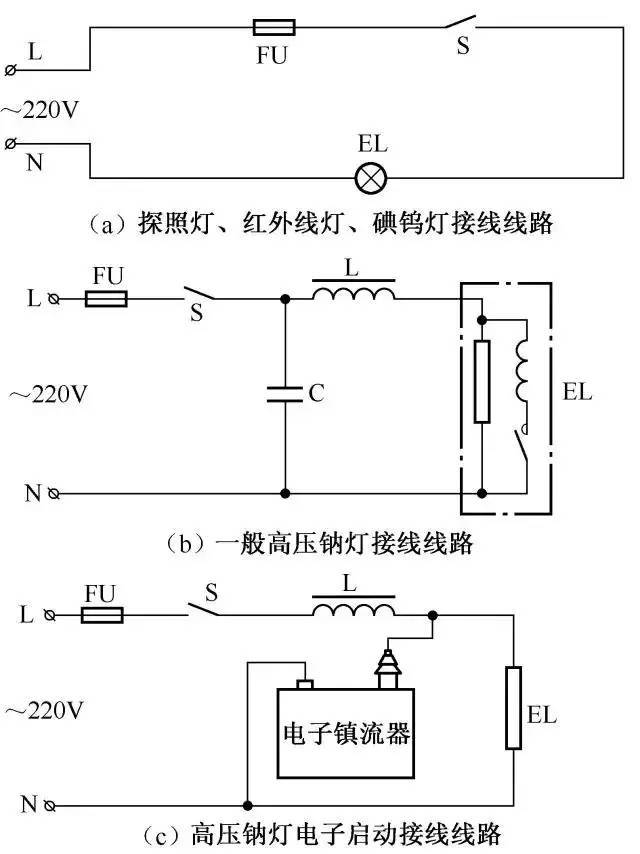 36种常见照明电路图!