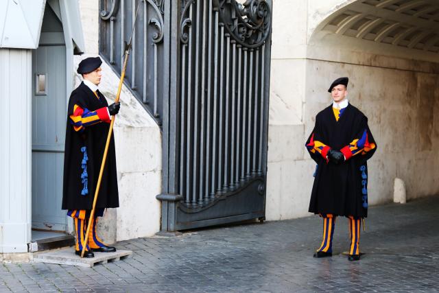 梵蒂冈宪兵,年龄必须是介于20至25岁之间,并持有意大利国籍,在意大利