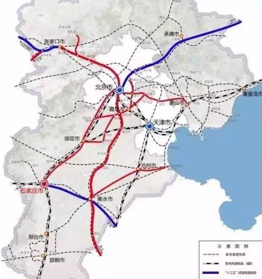 未来途雄安新区的5条高铁中,最受瞩目的是京雄铁路和津雄铁路