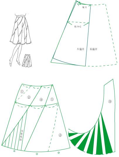 国外服装纸样连载分享18半身短裙服装打板纸样图纸之我见