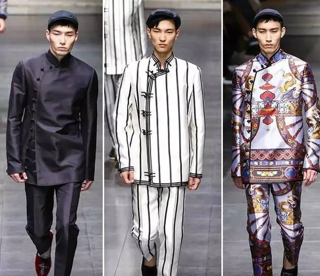 2016 米兰春夏男装周,dolce gabbana的设计师把盘扣等中国传统服装