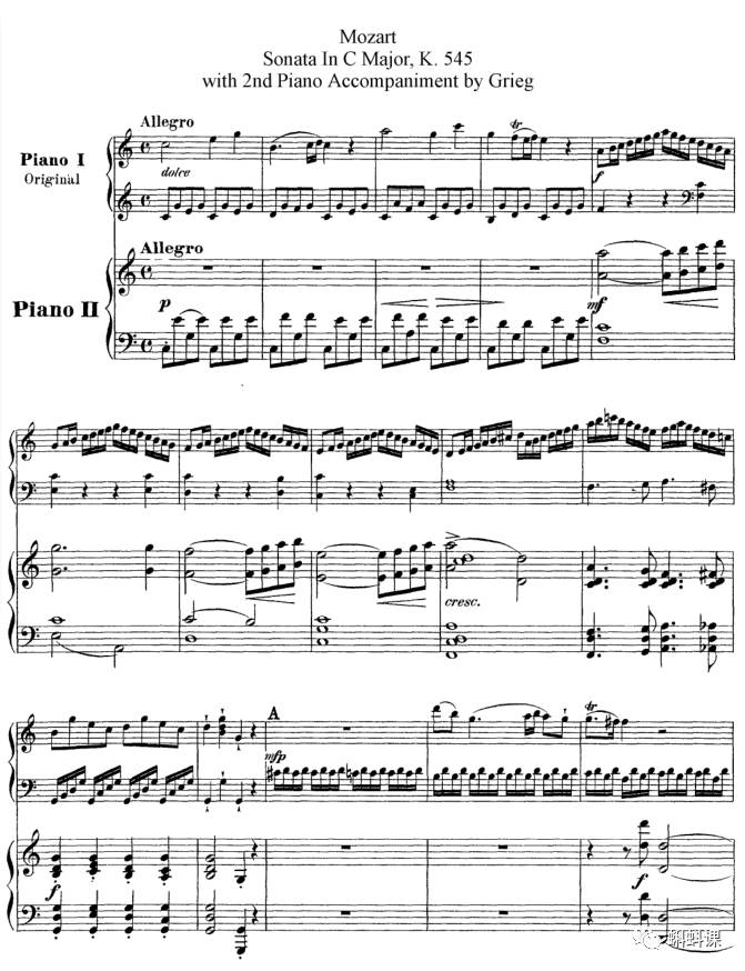 《莫扎特奏鸣曲k545》 双钢琴版