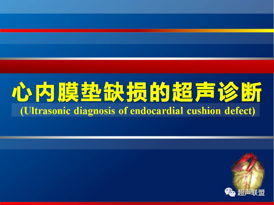 室间隔缺损,心内膜垫缺损超声诊断