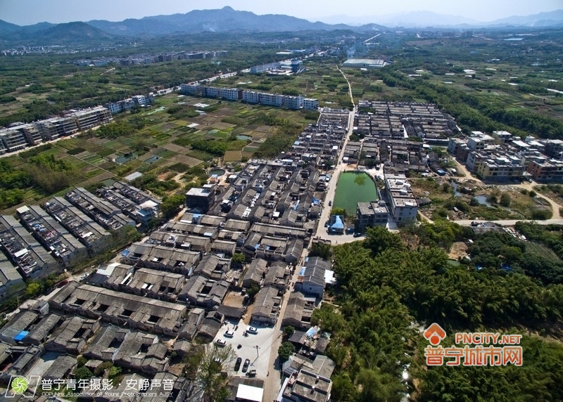 航拍普宁洪阳鸣岗村