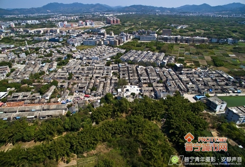 航拍普宁洪阳鸣岗村