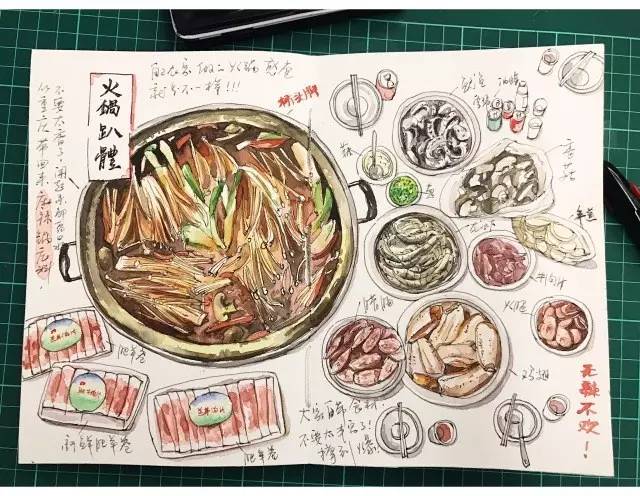 画画有礼 | 第一期美食主题手账作品新鲜出炉了