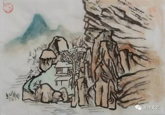 寿州书画▏芈雨宸的山水画