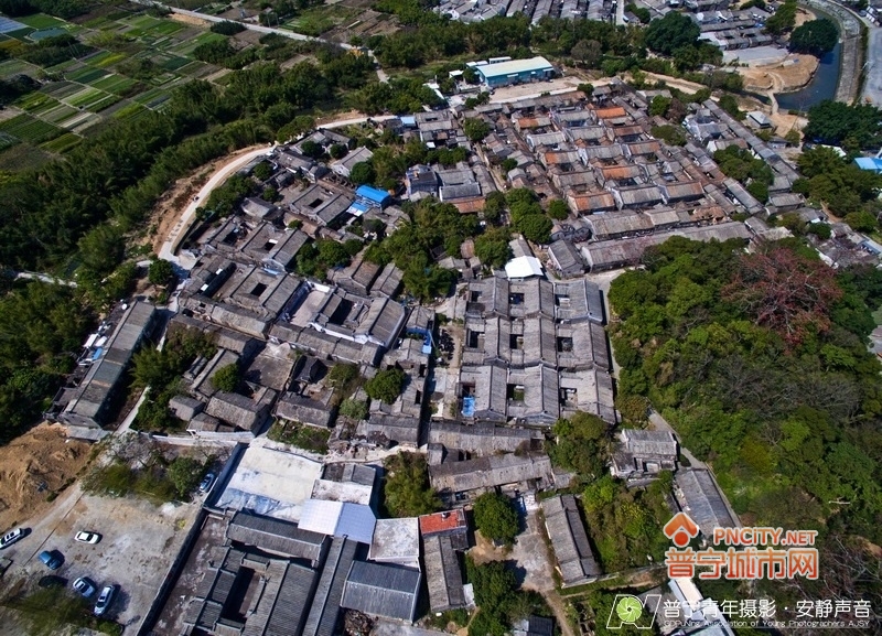 航拍普宁洪阳鸣岗村