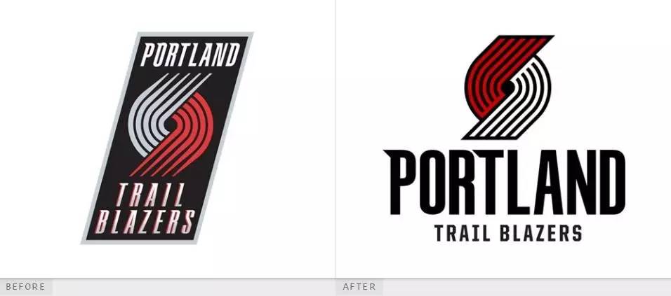 nba波特兰开拓者队portlandtrailblazers发布新赛季队标