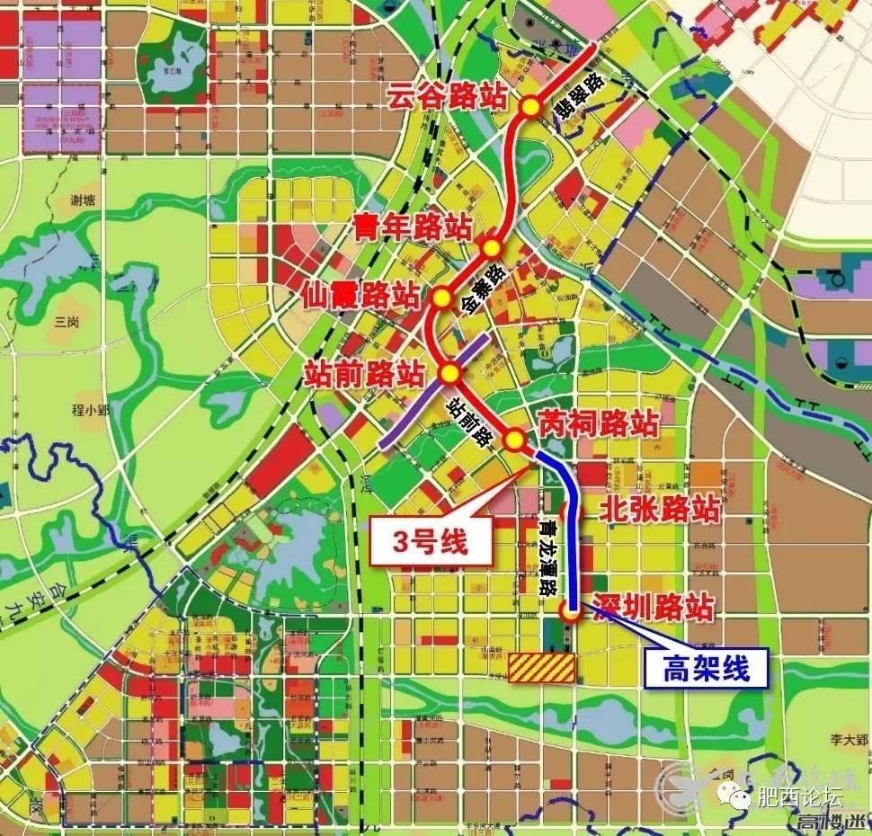 建设规划(2018-2023)》 3号线南延线 起于3号线方兴大道站 线路出站后