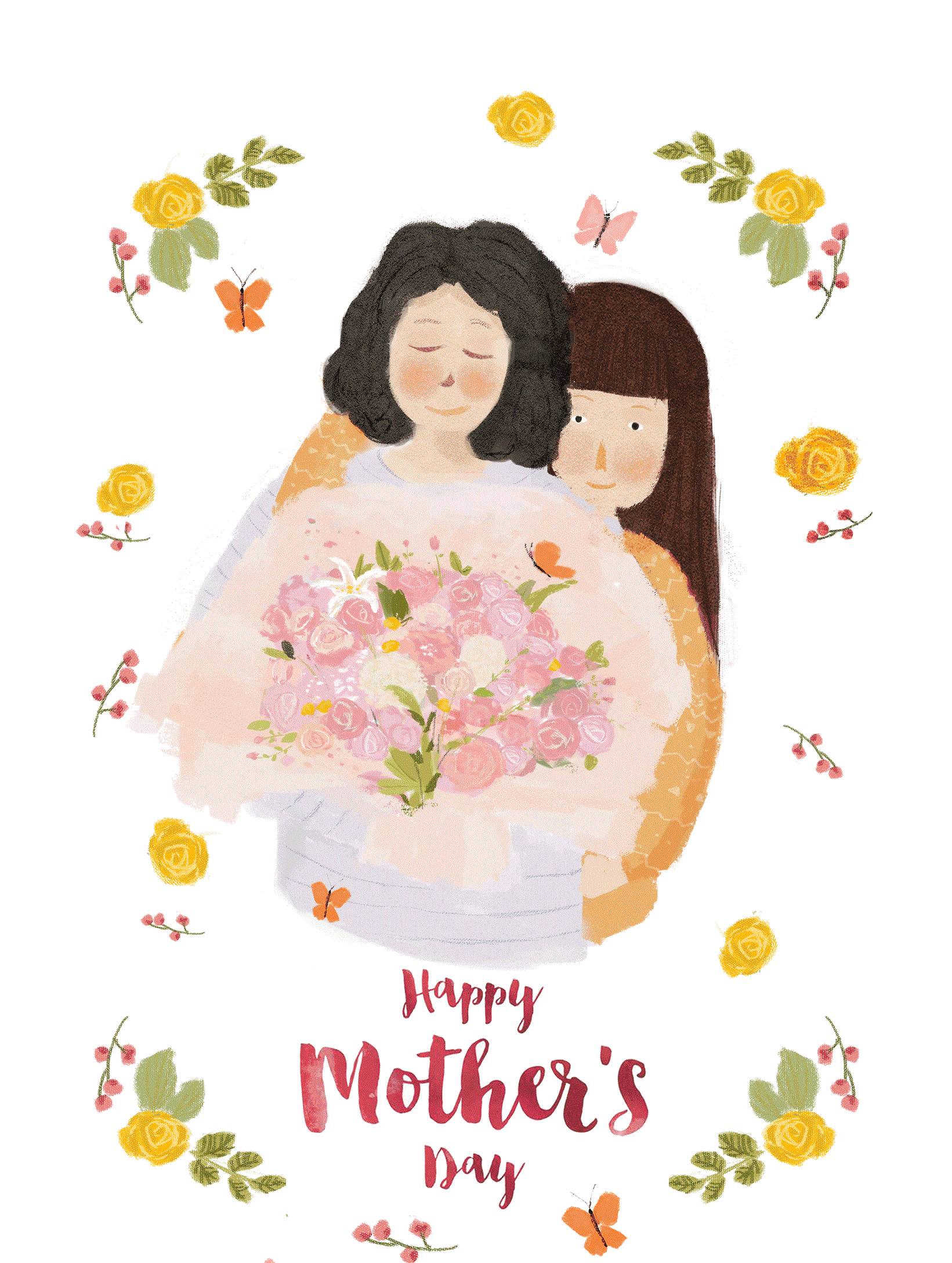 Стильная открытка ко Дню матер