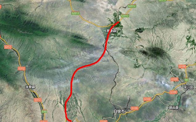 项目起点位于景泰县城东北,在营双高速公路跨大唐景泰电厂专用铁路西