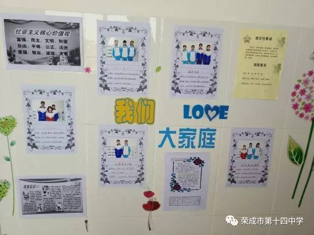 阳光校园绘墙报文化展班级风采市第十四中学开展班级文化墙设计比赛