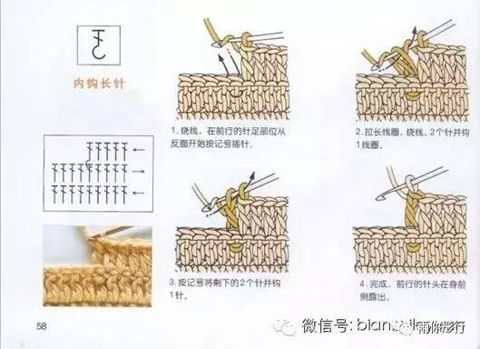 道理和内钩短针,外钩短针是一样的