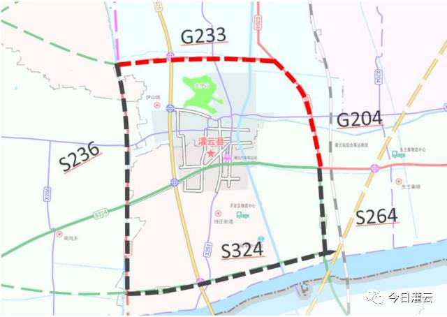 "期间规划了城市内外交通,依托 g233 北环,s236,s324 城区改线段,g204