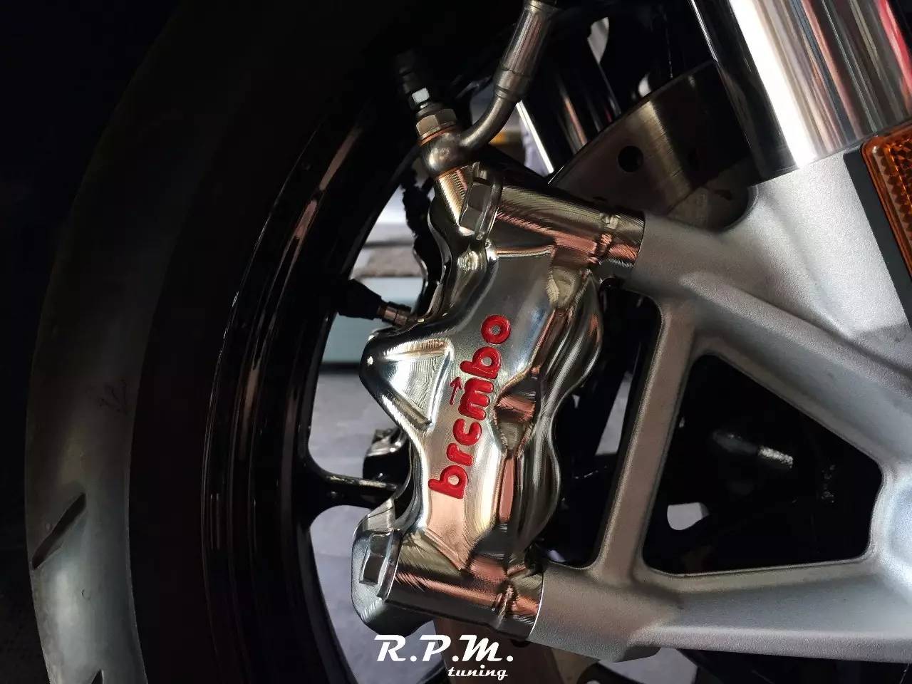 rpmmotorradbmws1kr改装rcs19手泵brembogp4rx锻造竞技卡钳安装案例