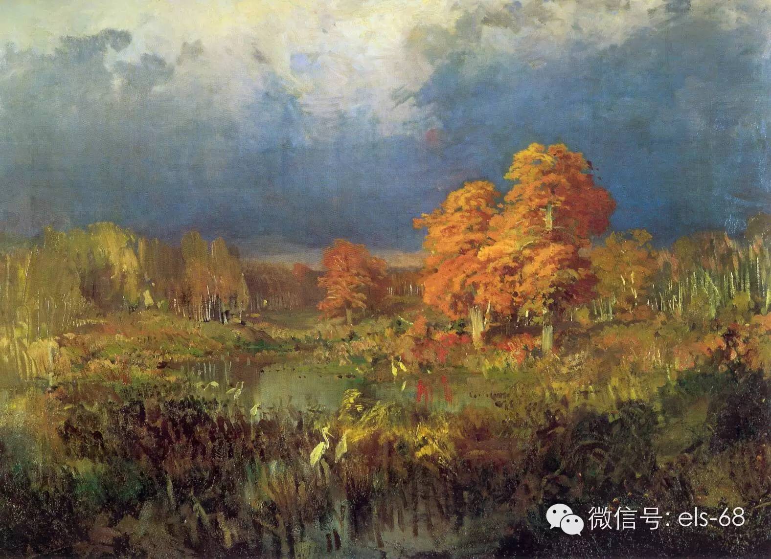 艺术俄罗斯经典风景油画作品