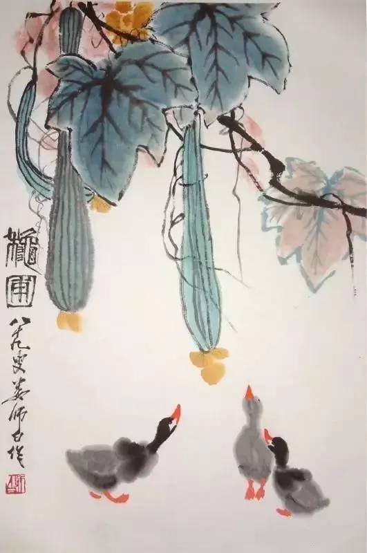 娄师白作品 可爱的小鸭子