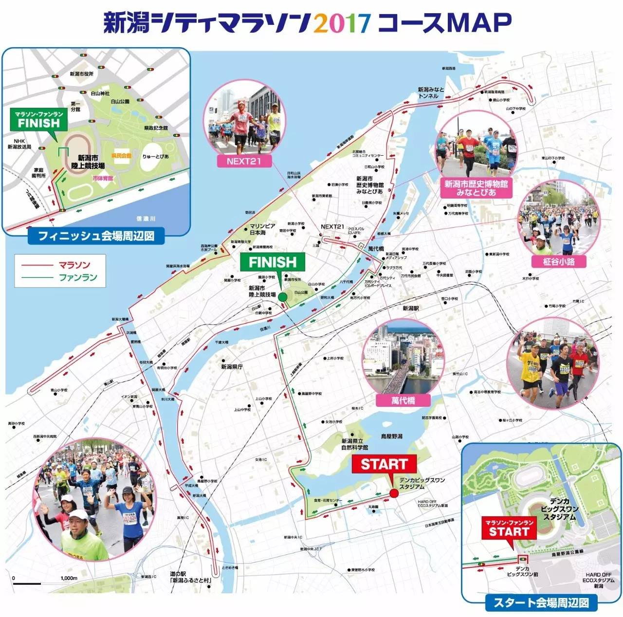 大部分赛道沿着日本最长河川"信浓川"奔跑,风景怡人.